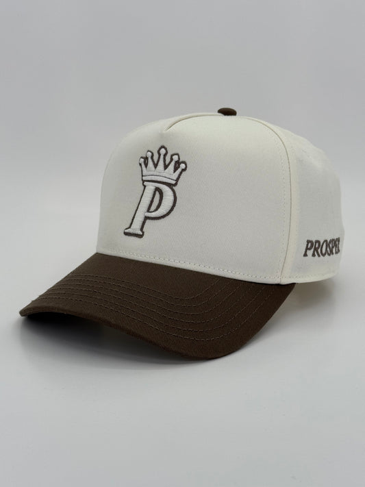 CROWNED 'P' | CREAM & BROWN